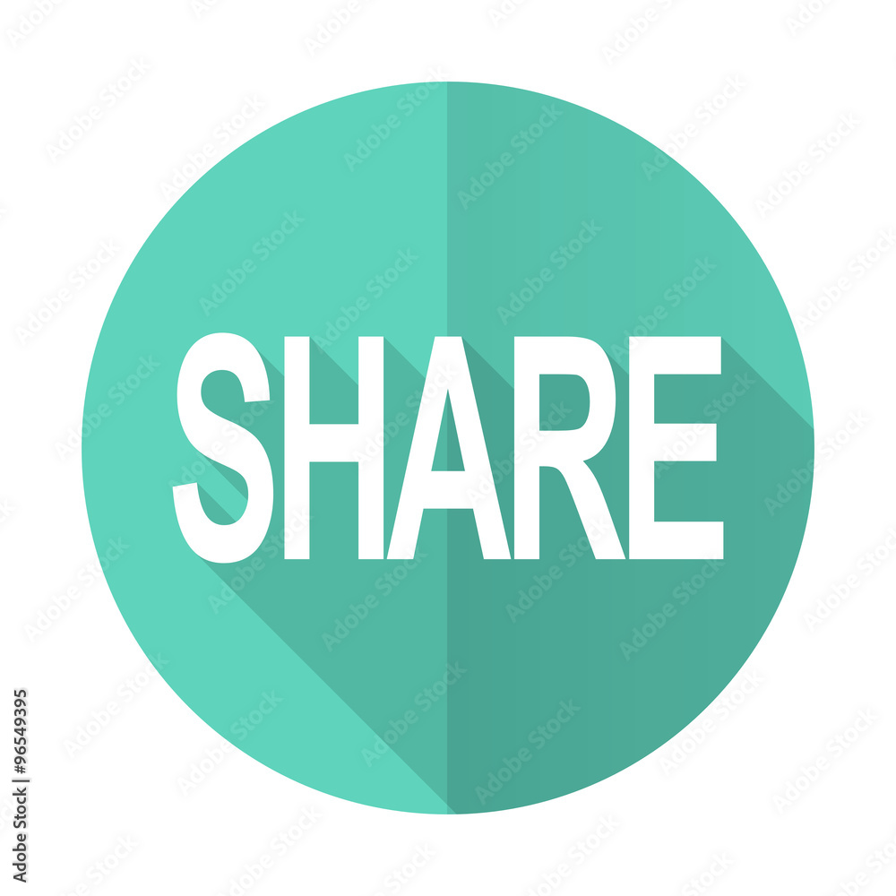 share blue flat desgn circle icon with long shadow on white background share blue flat desgn circle icon with long shadow on white background