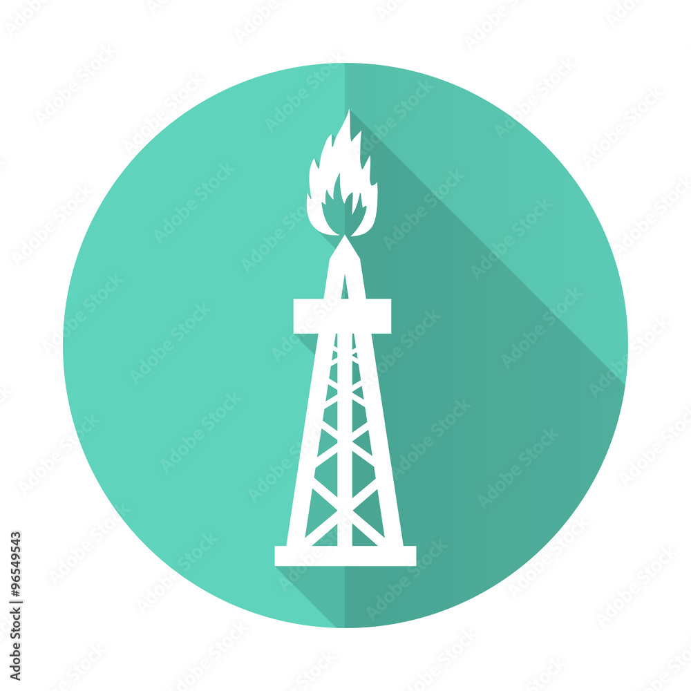 gas blue flat desgn circle icon with long shadow on white background gas blue flat desgn circle icon with long shadow on white background