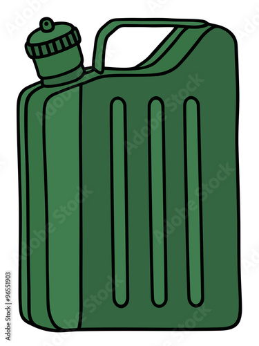 Green small can / Hand drawing, vector illustration