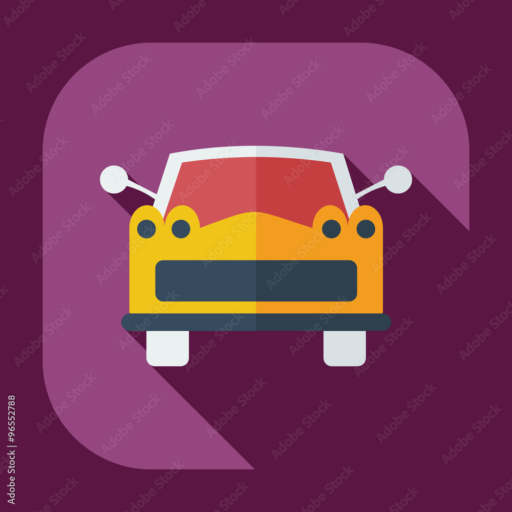 Obraz premium Flat modern design with shadow icons car