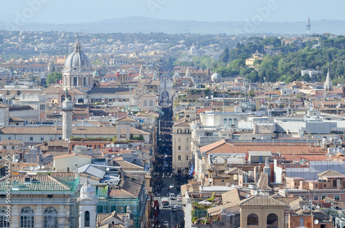 Aerial View of Rome City Centre