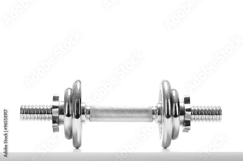 dumbbells dumbbells over white background