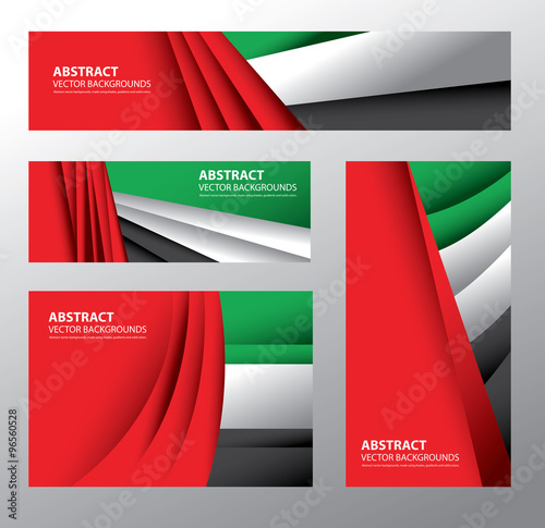 Abstract UAE Flag, Emirates Colors (Vector Art)