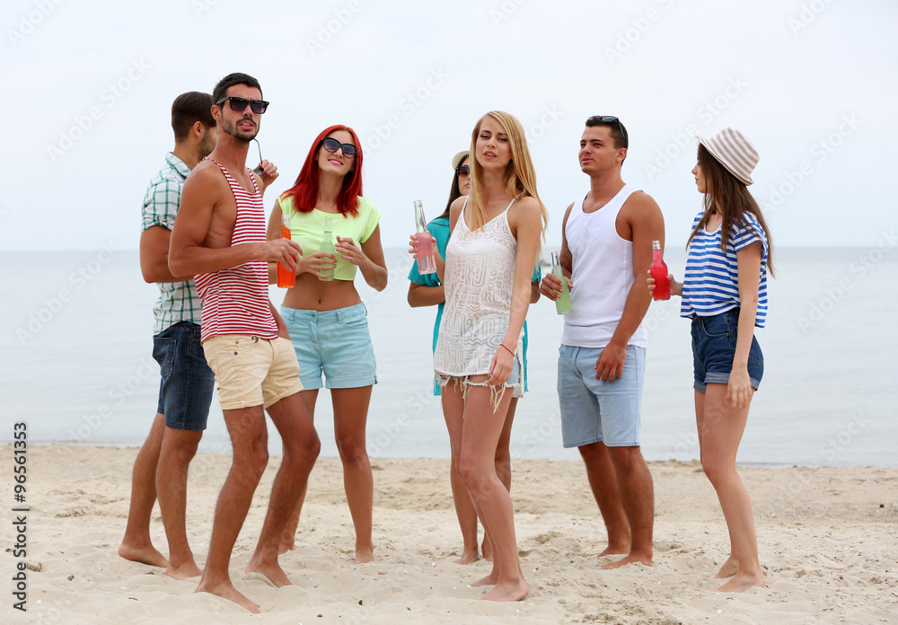 Beautiful young people having fun on beach Beautiful young people having fun on beach