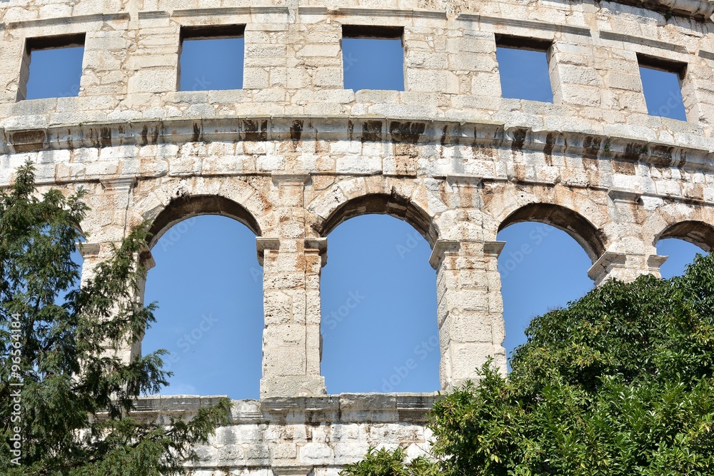 Die Arena in Pula, das Wahrzeichen der Stadt