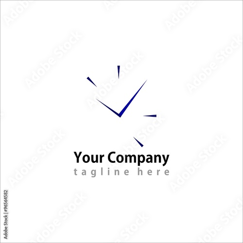 Time Clock vector logo icon