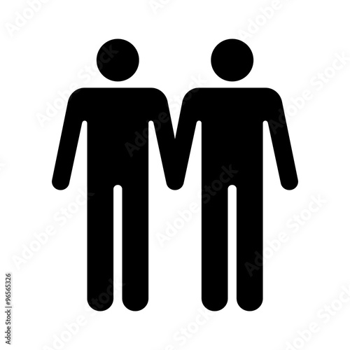 Gay marriage homosexual flat icon for apps and websites