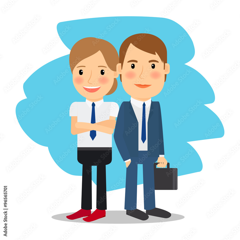 Business partners man and woman Business partners man and woman