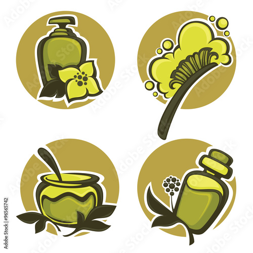 vector collection of beauty and spa sign, icons, emblems and sym