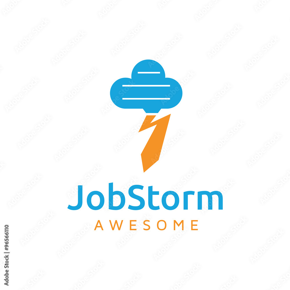 Storm Job Icon Logo Storm Job Icon Logo