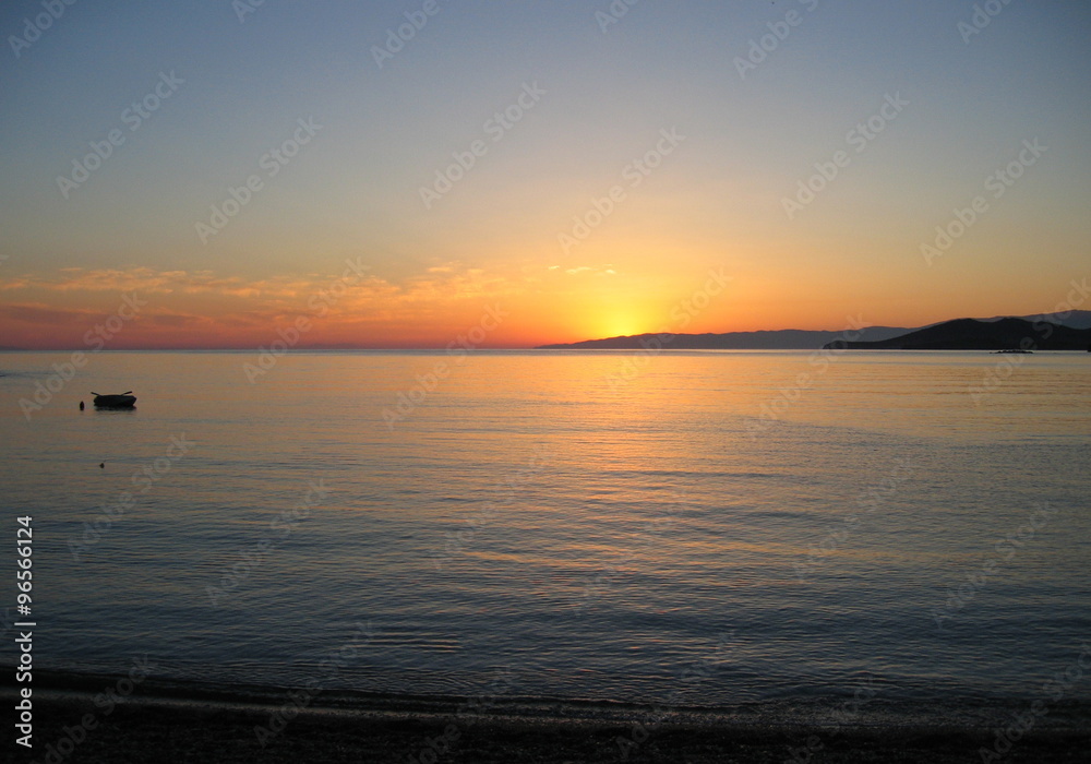 golden sunrise at the beach