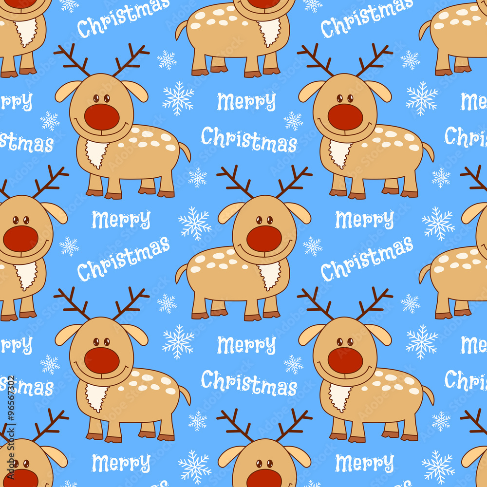 Seamless pattern with deer Seamless pattern with deer