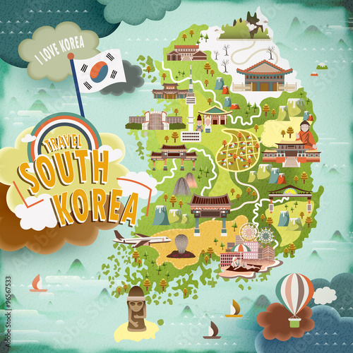 South Korea travel map