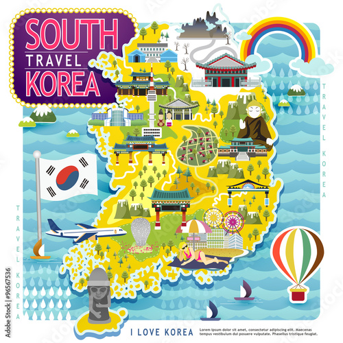 South Korea travel map