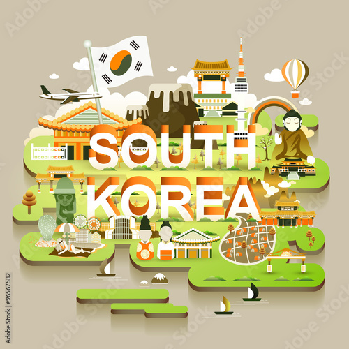 South Korea travel map
