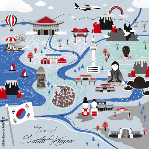 South Korea travel poster