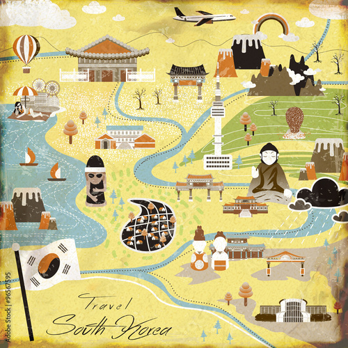 South Korea travel poster