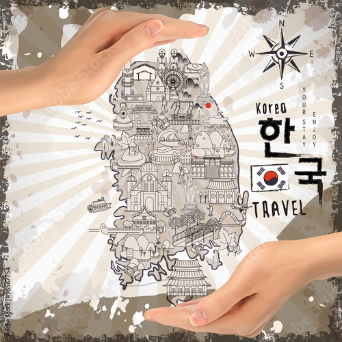 South Korea travel map