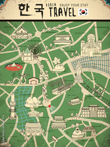 South Korea walk map