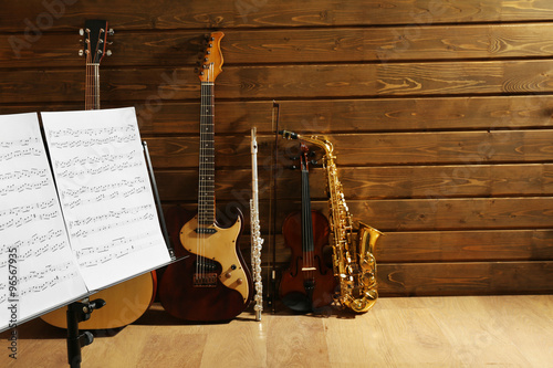 Note holder against musical...