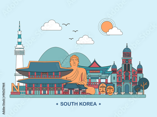 South Korea travel poster