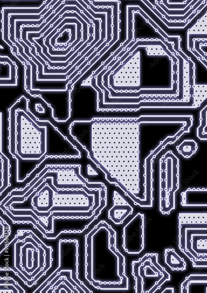 Artificial cyber circuit illustration Artificial cyber circuit illustration