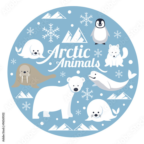 Arctic Animals, Label, Winter, Nature Travel and Wildlife © muchmania