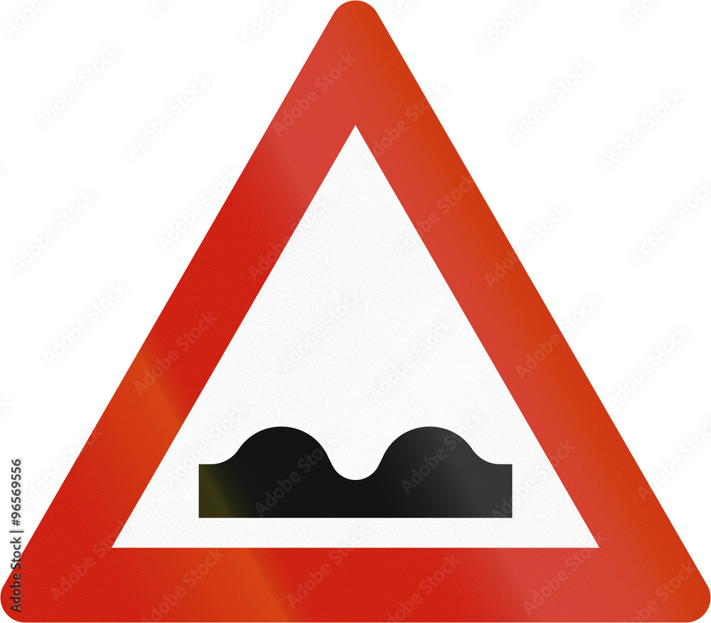 Norwegian road warning sign - Uneven road Norwegian road warning sign - Uneven road