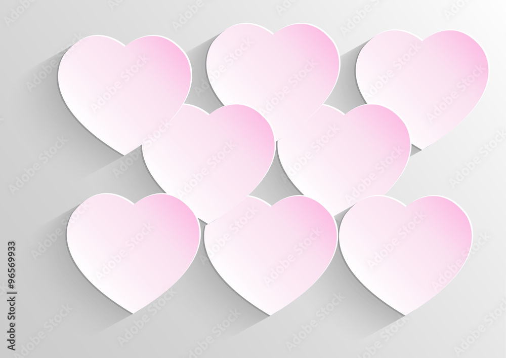 Infographic banners Templates for Business.Vector hearts