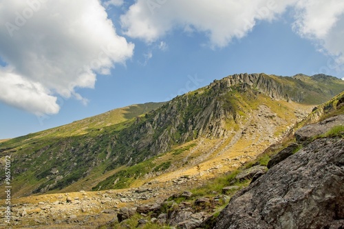 Mountain range In Carpathians mountains near Negoiu peak