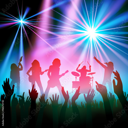 Rock band concert