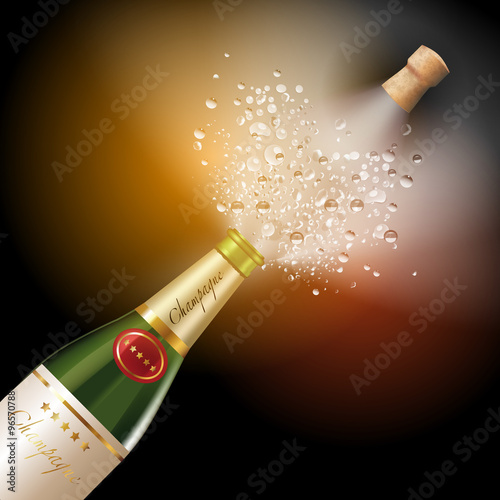 Splashing champagne