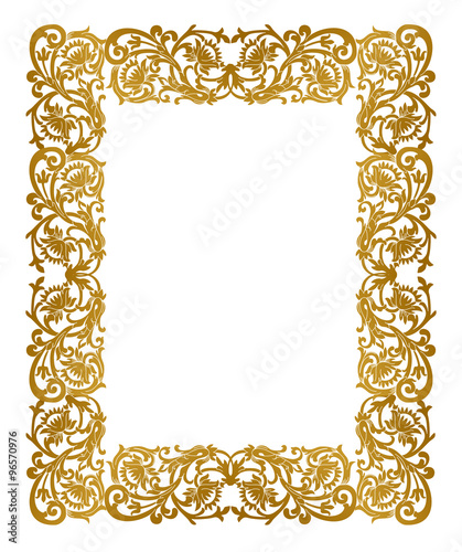 Vintage baroque floral border