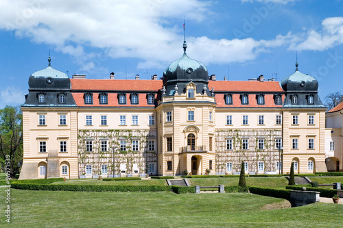 official summer seat of Czech president in baroque Lany castle, Central Bohemia region, Czech republic. National cultural monument. photo
