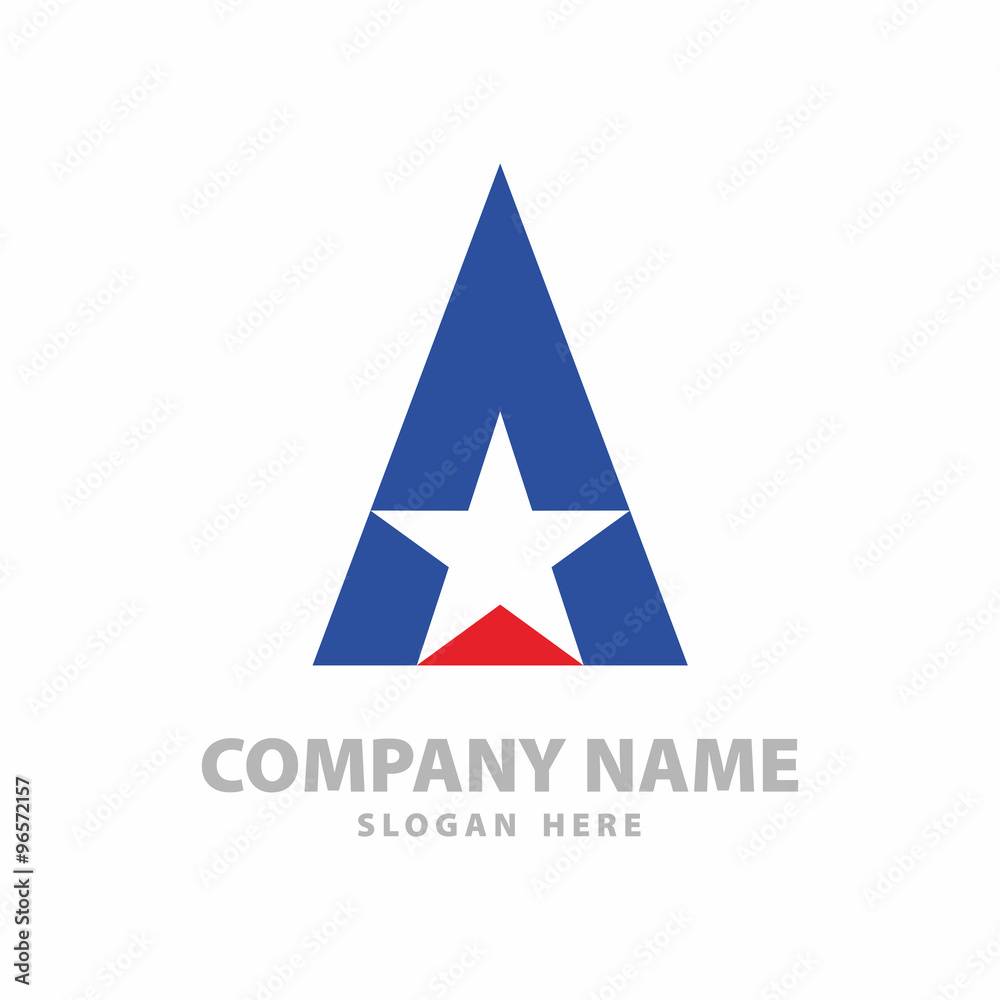 Obraz premium initial A Insurance Star