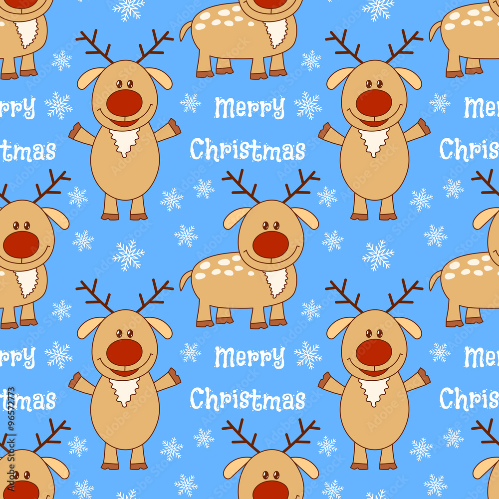 Seamless pattern with deer Seamless pattern with deer