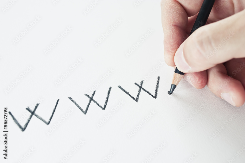 Hand writing social media text Hand writing social media text