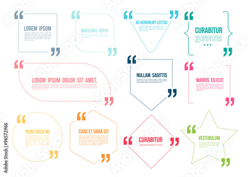 Quote color template. Vector illustration.