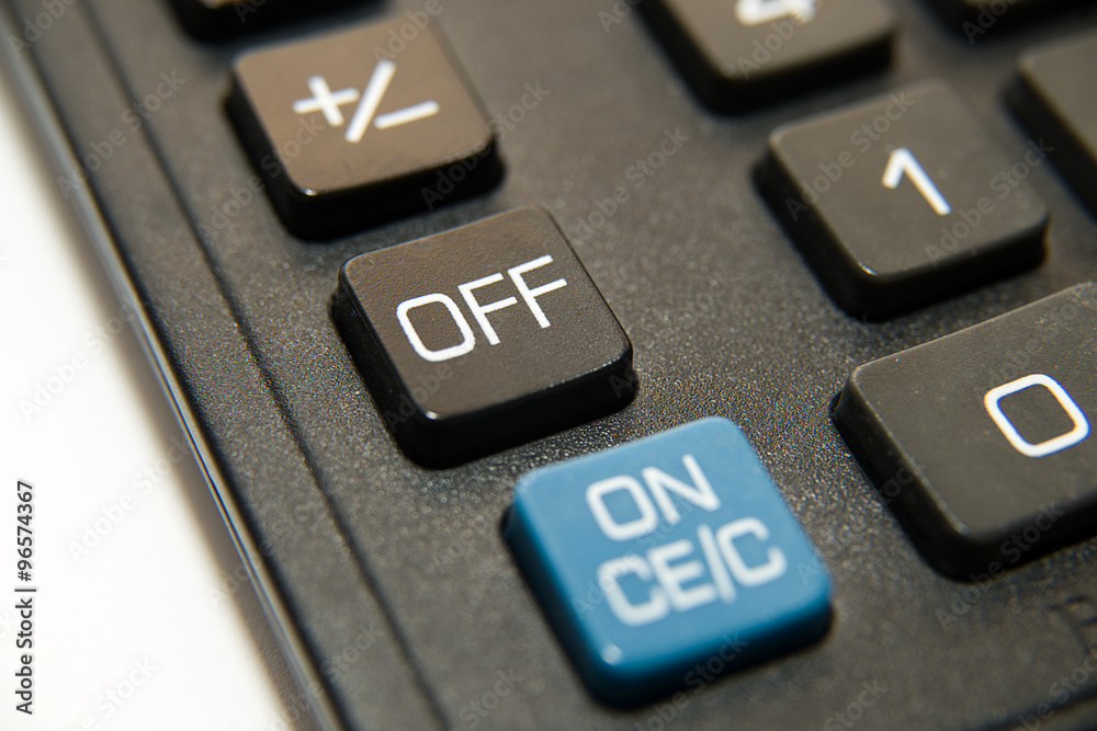 The buttons of the device for computing close-up The buttons of the device for computing close-up