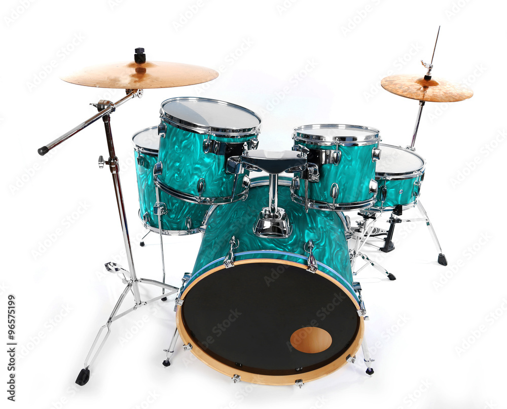 Obraz premium Set of drums isolated on white background