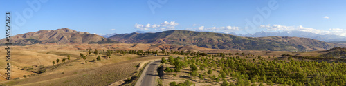 Oued Nfis valley and Atlas Mountains Panorama