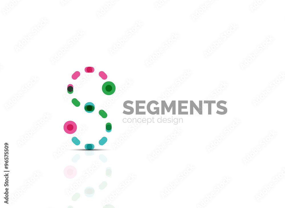 Vector outline minimal abstract geometric logo Vector outline minimal abstract geometric logo