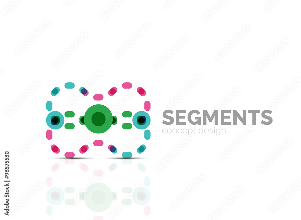 Vector outline minimal abstract geometric logo Vector outline minimal abstract geometric logo