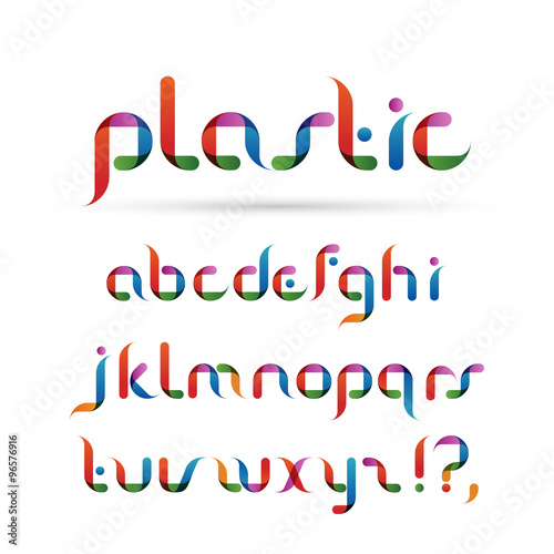 Transparent font, alphabet, eps10 vector