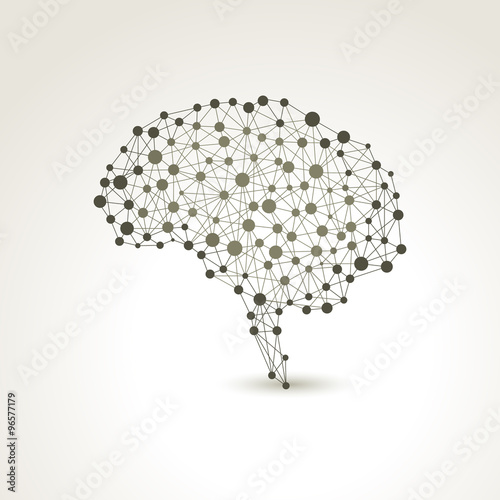 Creative concept of the human brain, vector illustration
