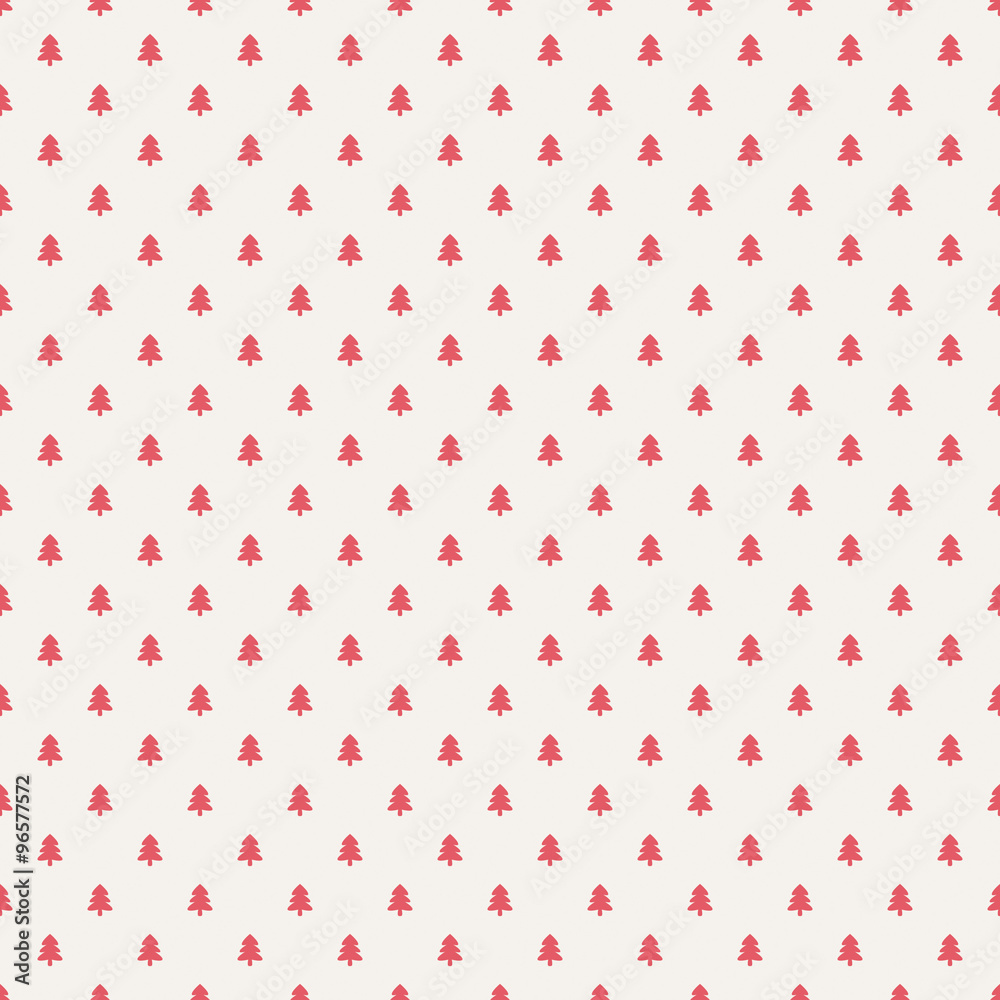 seamless christmas pattern with christmas trees
