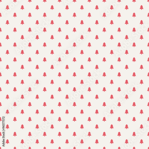 seamless christmas pattern with christmas trees