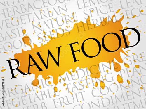 RAW FOOD word cloud concept
