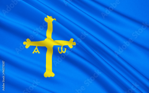 Flag of Asturias, Spain