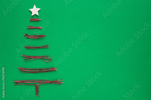 Blank Christmas card, tree ornament